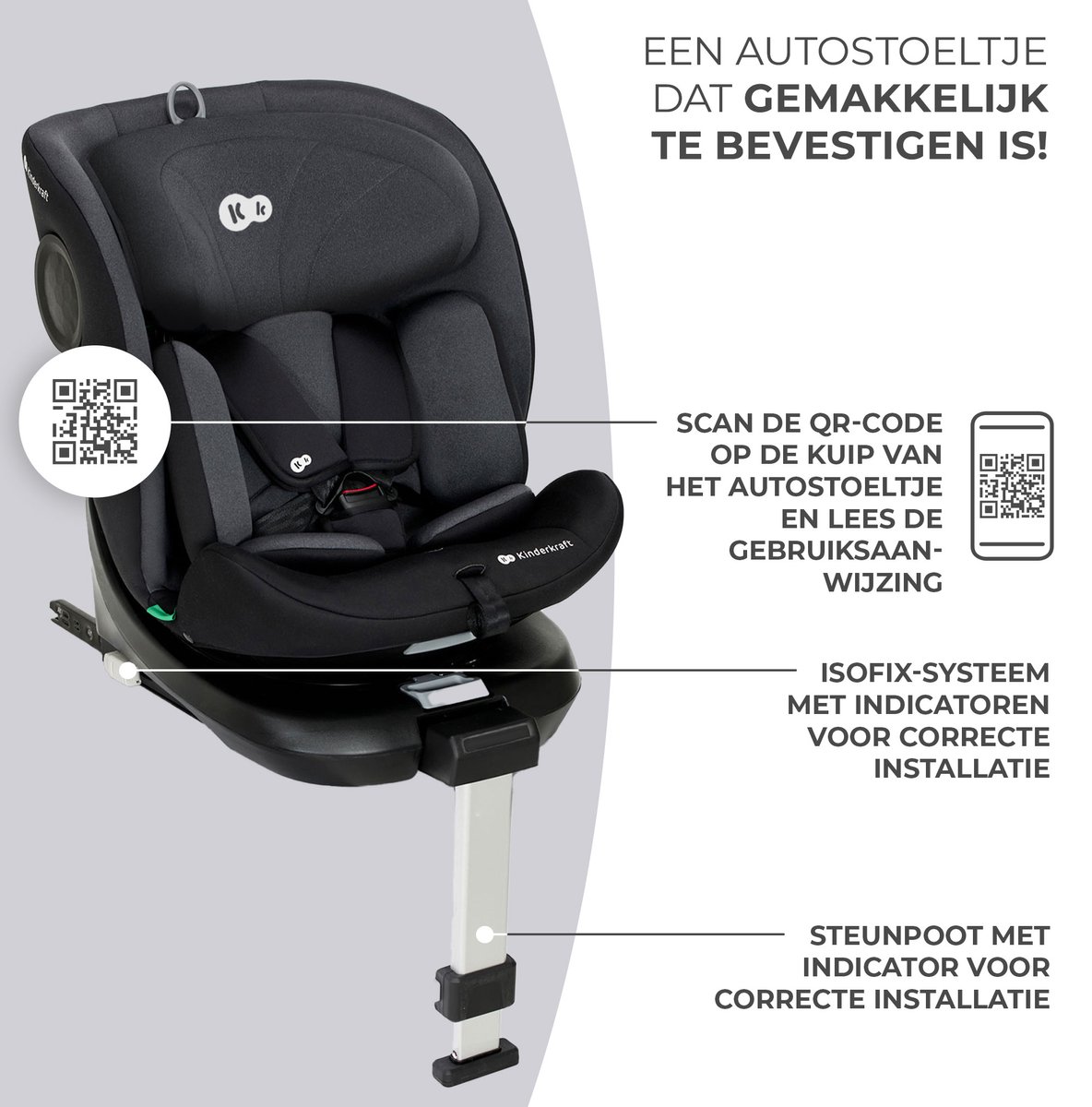 Kinderkraft I-360 - Draaibare Autostoel thumbnail 3
