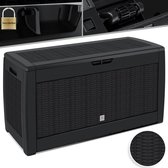 KESSER Kussenbox 310 liter - Opbergbox tuin inklapbaar, 119 x 60 x 48 cm - Antraciet