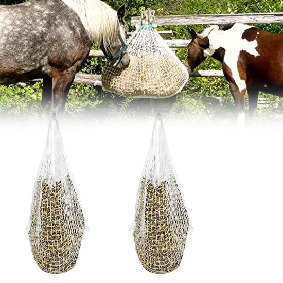 Hooinet voor paarden 2 stuks 160 x 100cm Geschikt voor grazende dieren – Tegen stalververling – Bevordert de gezondheid Hooinet voor paarden 2 stuks 160 x 100cm Geschikt voor grazende dieren – Tegen stalververling – Bevordert de gezondheid