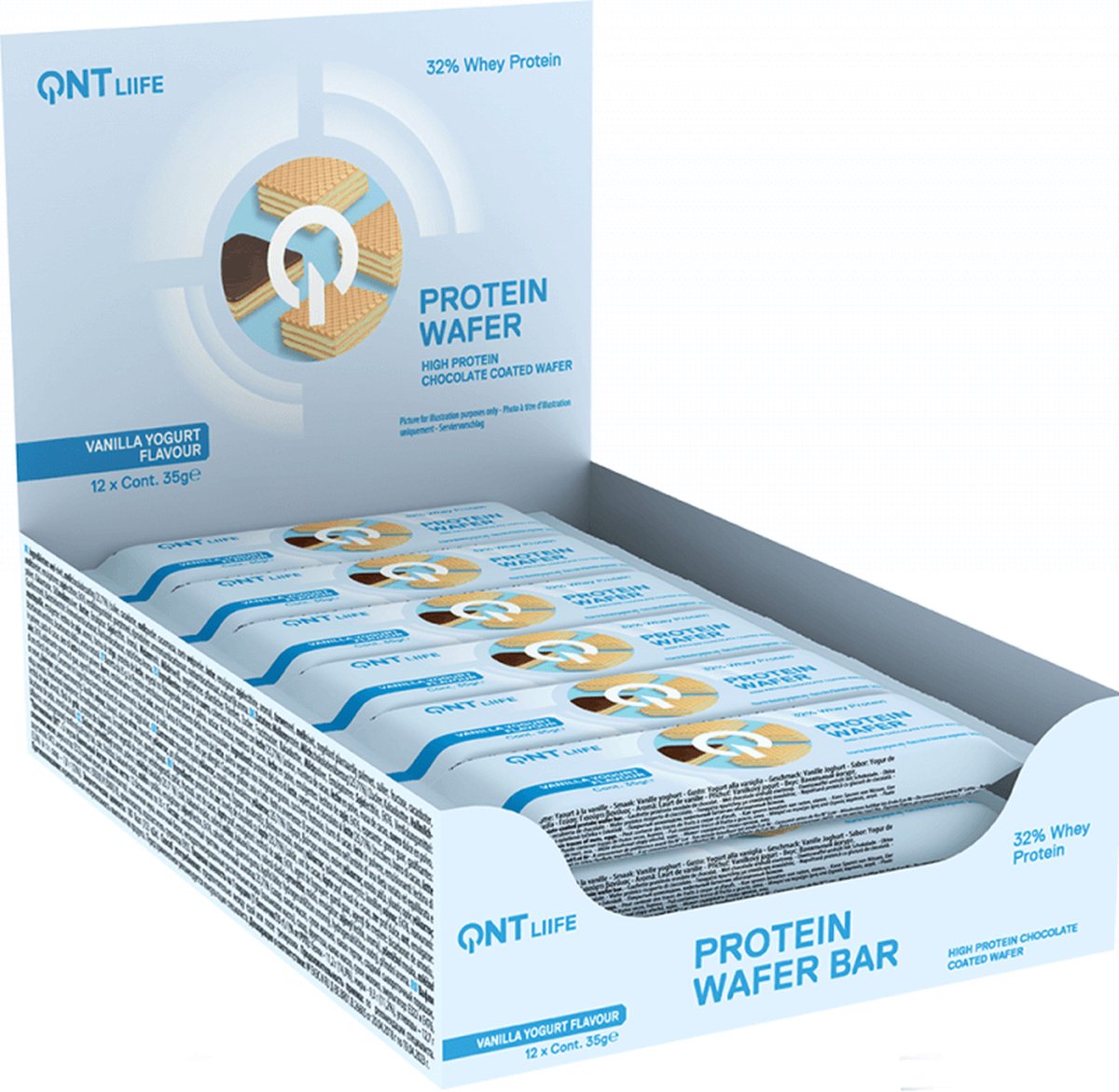 Goedkoopste Protein Wafer QNT - 12 wafers - Vanilla Yoghurt