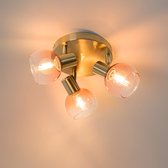 QAZQA vidro - Art Deco Plafondspot | Spotje | Opbouwspot - 3 lichts - Ø 35 cm - Roze - Woonkamer | Slaapkamer | Keuken