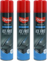 Valma Spray dégivreur pour vitres - 3x - pour voiture - 400 ml - sprays antigel - hiver/gel/gel