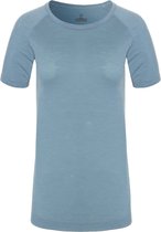 NOMAD® Pure Merino Thermoshirt Dames | Lichtblauw | M | Korte Mouw | Thermo Shirt 100% Merinowol