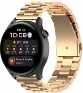 By Qubix 22mm - Stalen schakelband - Champagne goud - Huawei Watch GT 2 - GT 3 - GT 4 (46mm) - Huawei Watch GT 2 Pro - GT 3 Pro (46mm)