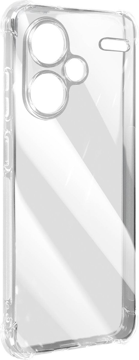 iMak, Hoes Geschikt voor Xiaomi Redmi Note 13 Pro Plus Silicone Munten Bumper, Transparant