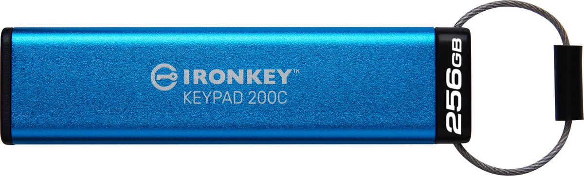 Kingston IronKey Keypad 200 256 GB usb-stick USB-C 3.2 (5 Gbit/s)
