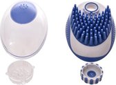 Go Go Gadget - 250ml - Blauw - Hondenborstel met Zeepdispenser: Was- en Verzorgingsborstel voor Honden en Katten