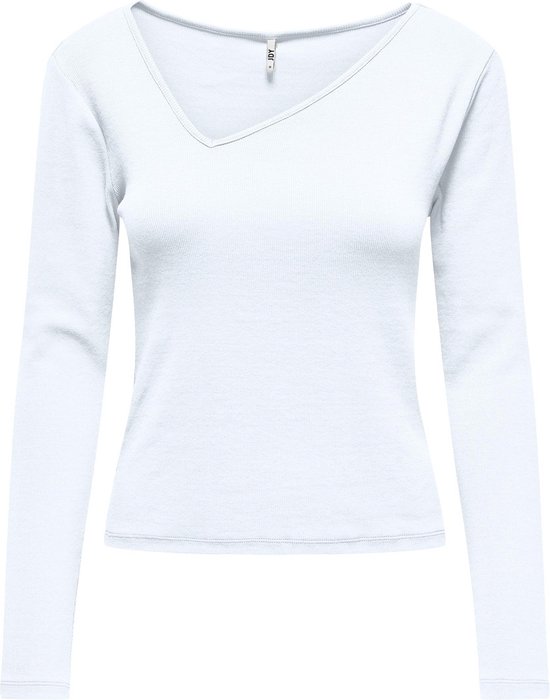 Jacqueline de Yong T-shirt Jdygia Asymetrical Ls Top Jrs Exp 15323135 Bright White Dames Maat - M