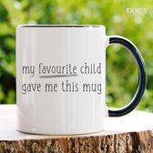 Ma tasse enfant préférée | Mug avec texte | Mug drôle | Cadeau d'anniversaire | Cadeau pour mari | Cadeau pour femme | Cadeau pour elle | Cadeau pour lui | Cadeau drôle | Verres à thé | cadeaux de la Saint-Valentin | Tasses de café