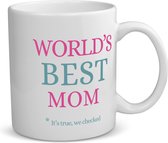Akyol - world's best mom koffiemok - theemok - Mama - moeder - moederdag cadeautjes - verjaardagscadeau - kado - 350 ML inhoud