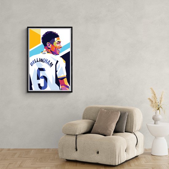 Jude Bellingham Poster | Voetbal Affiche | Affiche Pop Art | Real Madrid | la Ligue | 51x71cm | Décoration murale | Affiche murale | Convient pour l'encadrement