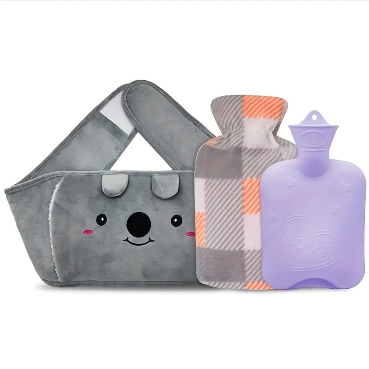 Goedkoopste Warmwaterzak Met Hoes - Warmwaterkruik - Warmtekussen - Warmtekruik - Knuffel - Kruik - Bag - 3-Pack
