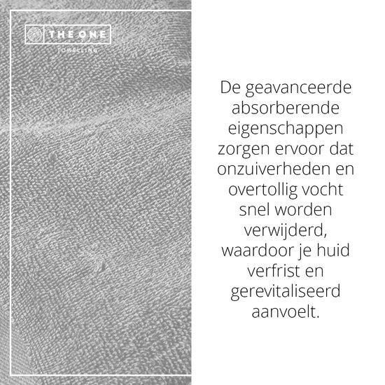 Gant de toilette The One Towelling Ultra Deluxe - 16 x 21 cm - Gant de toilette - 100% coton - Gris argenté