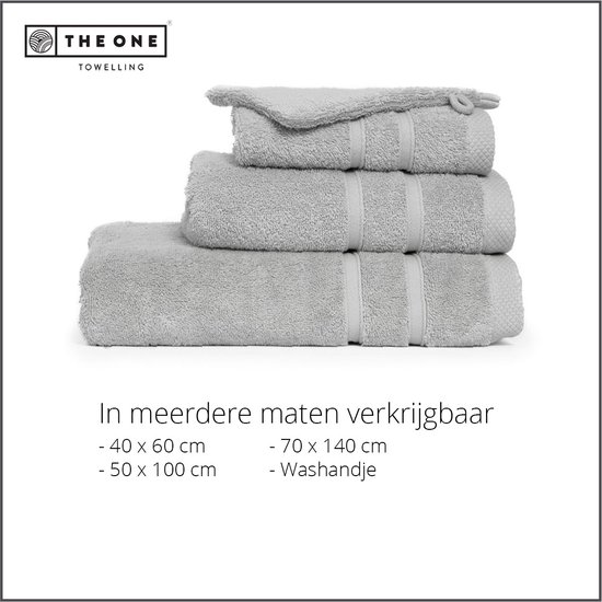 Gant de toilette The One Towelling Ultra Deluxe - 16 x 21 cm - Gant de toilette - 100% coton - Gris argenté