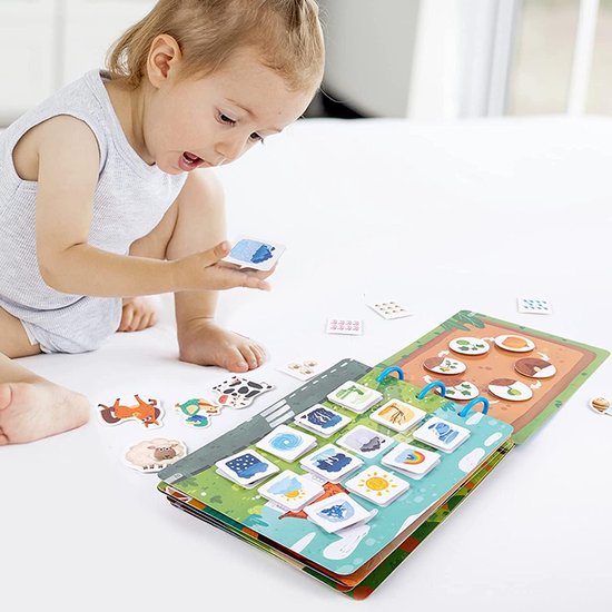 Busy Book voor peuters-Montessori speelgoed Quiet Book - Stickerboek voor kinderen van 2, 3 jaar - Sinterklaas cadeautjes kind- kinderstickers, doeboek, sensorisch speelgoed, educatief speelgoed, rustig boek voor jongens en meisjes- Speelgoedboek van Merkloos — afbeelding 4