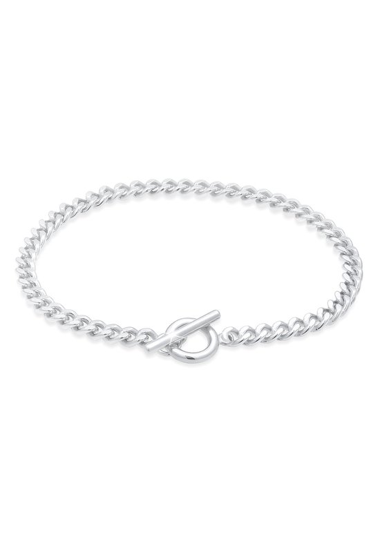Elli Bracelet Femme Bracelet gourmette pour femme Collier Basic avec fermoir barre en argent sterling 925