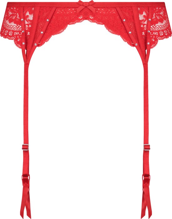 Porte-jarretelles Marian Rouge/Transparent