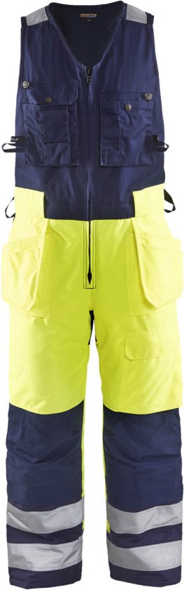Blåkläder 8504-1977 Salopette américaine haute visibilité jaune / bleu marine taille 60
