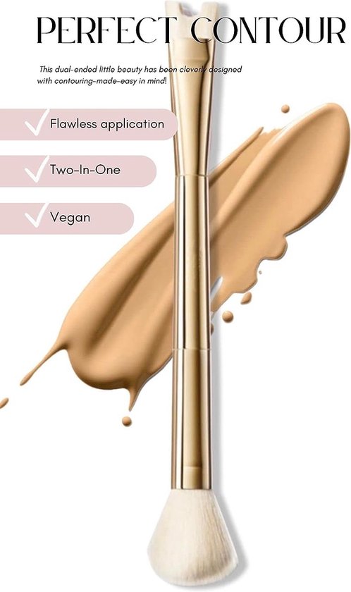 House of Skin Aesthetics - Pinceau contour du nez et blush 2 en 1 - Contour - Blush - Populaire - Idéal pour la routine de maquillage