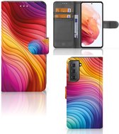 Book Case geschikt voor Samsung Galaxy S21 Regenboog