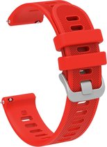 Siliconen bandje - geschikt voor Huawei Watch GT 2 42 mm / GT 3 42 mm / GT 3 Active 42 mm / GT 3 Pro 43 mm / GT 3 Elegant - rood