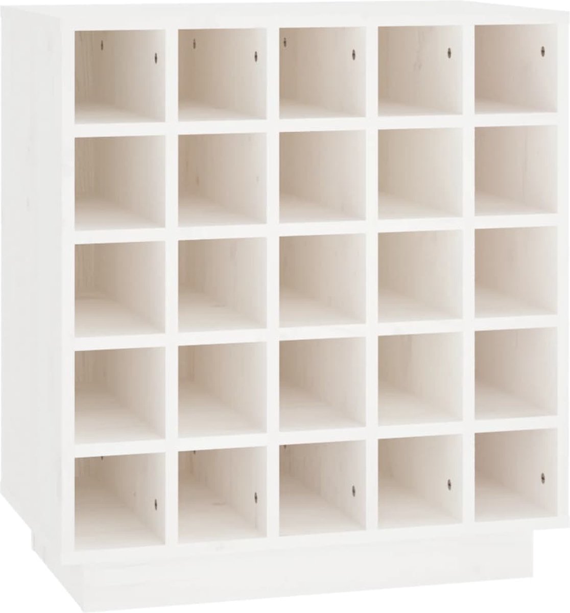 vidaXL - Wijnkast - 55,5x34x61 - cm - massief - grenenhout - wit
