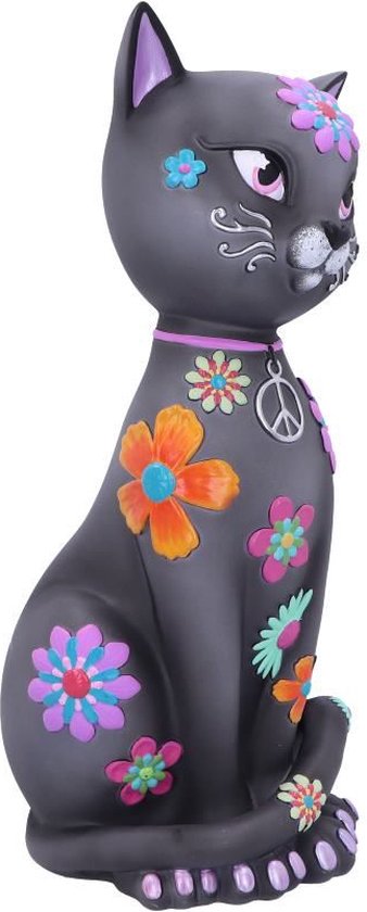 Hippy Kitty Beeld van 26 cm in Kleur