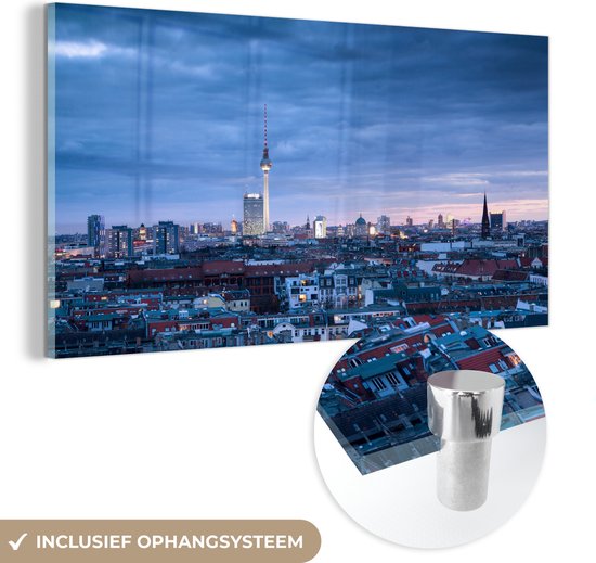 Glasschilderij - Skyline - Berlijn - Europa - Plexiglas Schilderijen