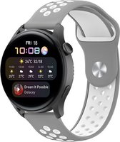 By Qubix Sport Edition - Grijs + wit - Xiaomi Mi Watch - Xiaomi Watch S1 - S1 Pro - S1 Active - Watch S2