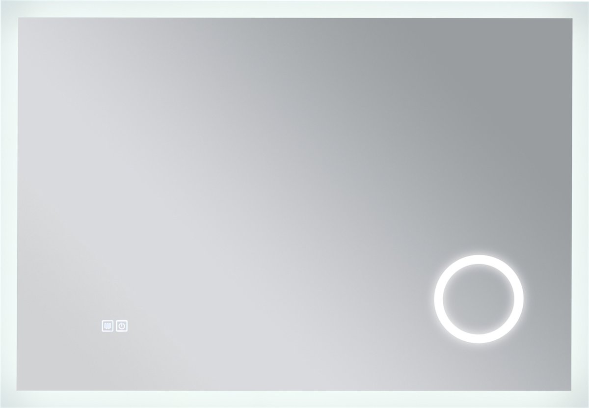 [pro.tec] Spiegel Scafa met LED verlichting 70x100x3 cm wit