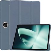 Hoesje geschikt voor OnePlus Pad - SmartDefend Book Case Cover Leer Blauw