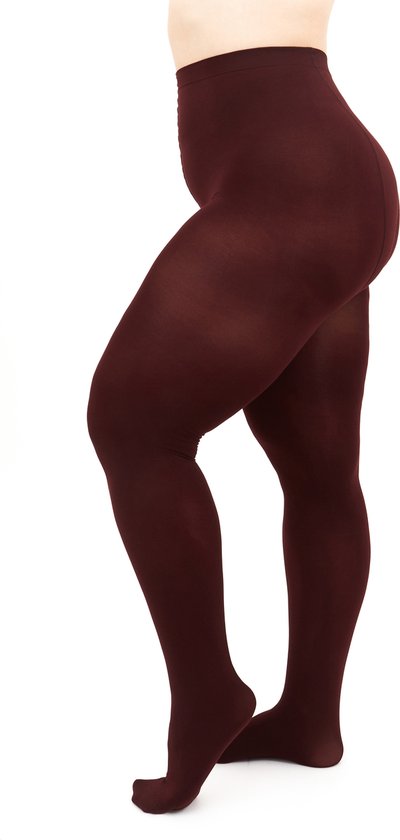 Giulia - Positive Micro 3D 70den Panty (enkel in grote maten) - Bordeaux - 4XL