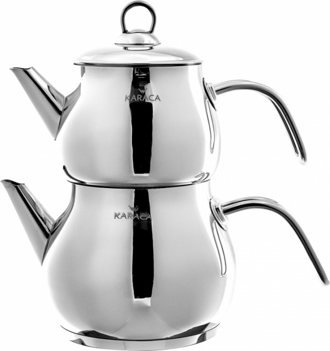 Karaca Layla - RVS Inductie Theepot – Midi – 1L & 1,75L – 18/10 Roestvrij Staal – Zilver – Vaatwasserbestendig