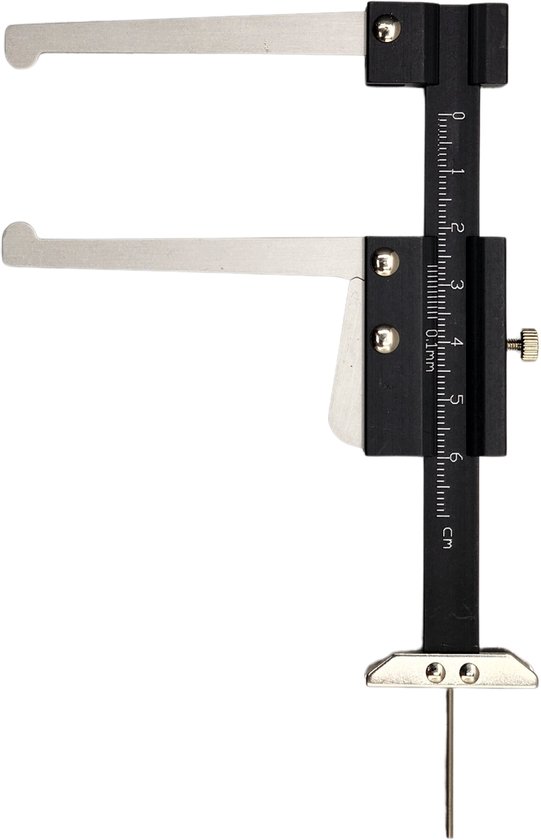 Foto: Lb tools professionele remschijf schuifmaat met bandenprofielmeter meetbereik 0 60mm profielmeter banden en schijfrem