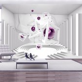 Fotobehangkoning - Behang - Vliesbehang - Fotobehang - Along the corridor - 3D Geometrie - 400 x 280 cm