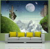 Fotobehangkoning - Behang - Vliesbehang - Fotobehang - Fantasie Wereld - 400 x 280 cm