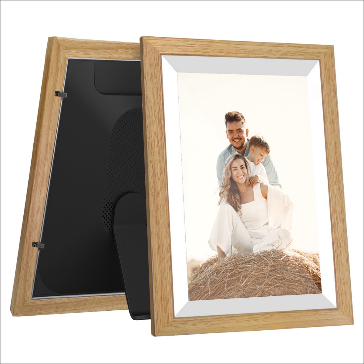 MAXEON® Digitale Fotolijst - Wifi en Frameo App - Fotokader - 10.1 inch HD - IPS Touchscreen - 32 GB - Hout look thumbnail 6
