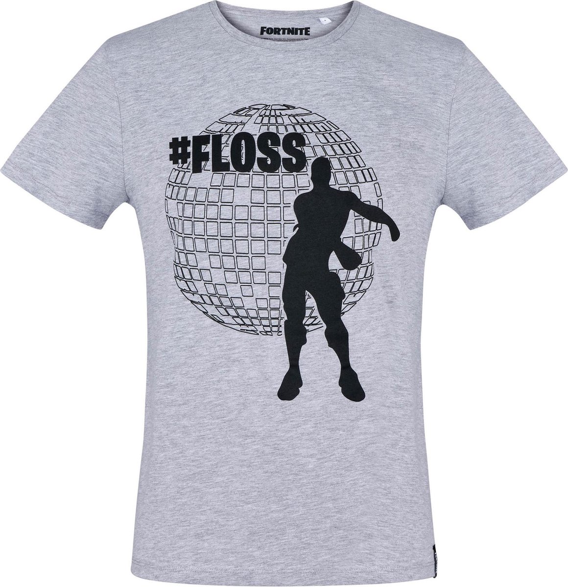 Fortnite T-shirt met korte mouw - licht-grijs - Maat L