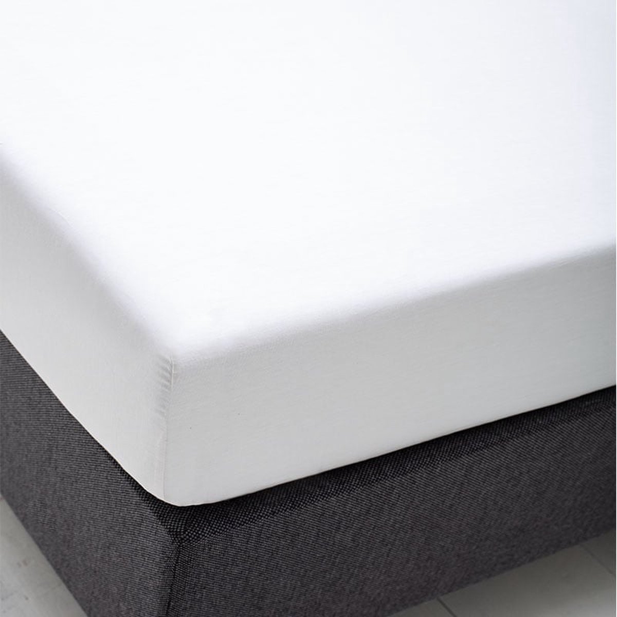 Standaard hoeslaken - Maat: 90 x 210/220 cm - Katoen - Wit - Fresh & Co