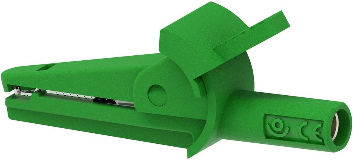 Electro PJP 5002-IEC-d4-CD1-V Krokodillenklem Groen Klembereik (max.): 9 mm Lengte: 51 mm 1 stuk(s)