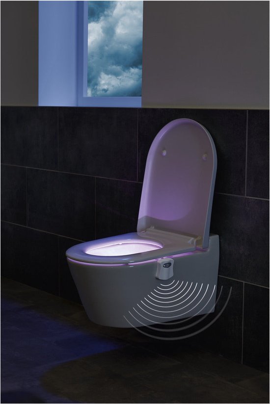LIVARNO LED WC Licht 8 verschillende kleuren - Toiletbril Licht voor in de Nacht - LED Lamp voor WC - Toilet Licht Lamp - Toiletpotverlichting - WC Lamp met Beweeg Sensor - Automatische Toilet Verlichting