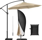 Parasol Protective Cover, 420D Waterproof, UV-Anti, Windproof and Snow-Proof Parasol Cover with Storage Bag, for 2 m - 4 m Parasol, Cantilever Parasol (265 x 40/70/50 cm)