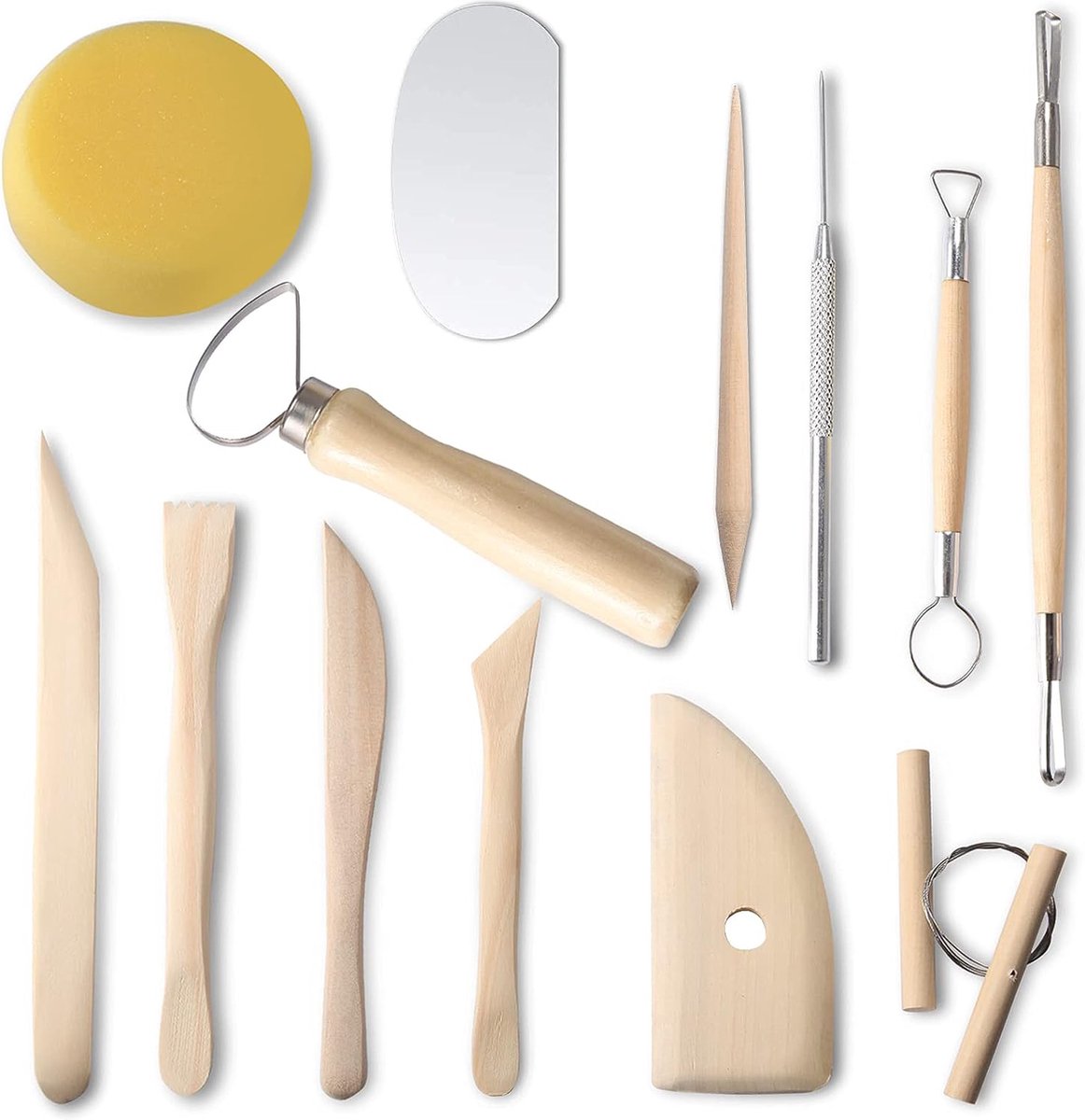 Set d'outils de poterie 13 pièces, outil en Ceramic , Kit de mélange de  tombes DIY 