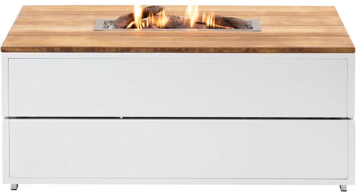 Cosi Cosipure 120 - Fire Table - White with teak