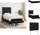 vidaXL Boxspringbed - Comfort - Bed - 203 x 100 x 118/128 cm - Zwart - Bed