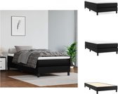 vidaXL Boxspringframe - Kunstleer - 193 x 90 x 25 cm - Zwart - Bed