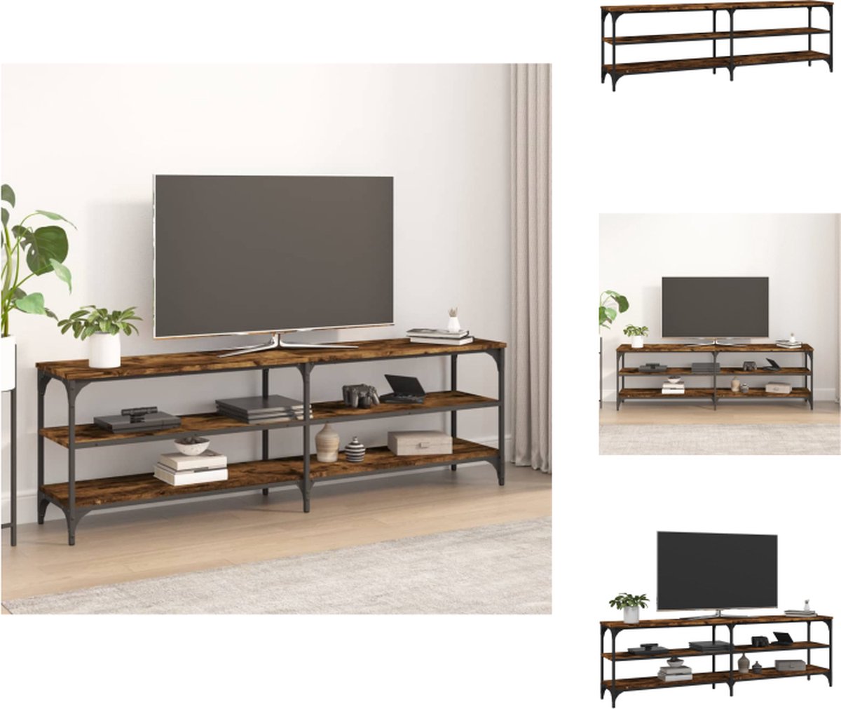 vidaXL Tv-meubel 160x30x50 cm bewerkt hout grijs sonoma