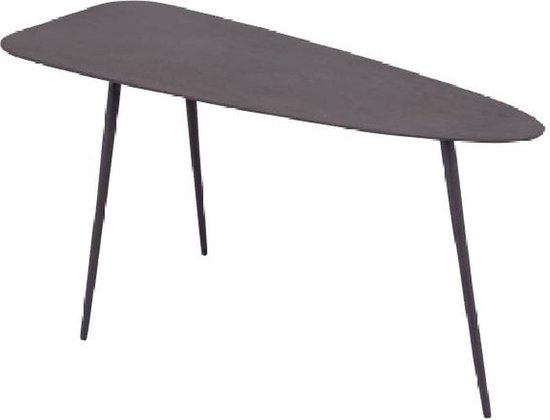 PTMD Melvy Aubergine table d'appoint alu triangle S