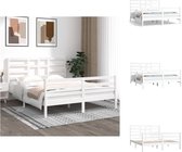 vidaXL Houten Bedframe - Bedframes - 205.5 x 166 x 104 cm - Hoogwaardig massief grenenhout - Bed