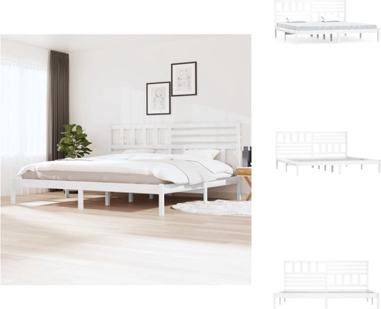 vidaXL Houten Bedframe - Geniet van een heerlijke nachtrust - 205.5 x 206 x 100 cm - Ken- Hoogwaardig massief grenenhout - Bed